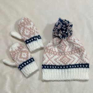 Starting Out Pink and Blue Knitted Hat